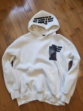 Skate Graphic Hoodie Off White - Cactus Boys Beige Cream Sweatshirt Size 13/14Y
